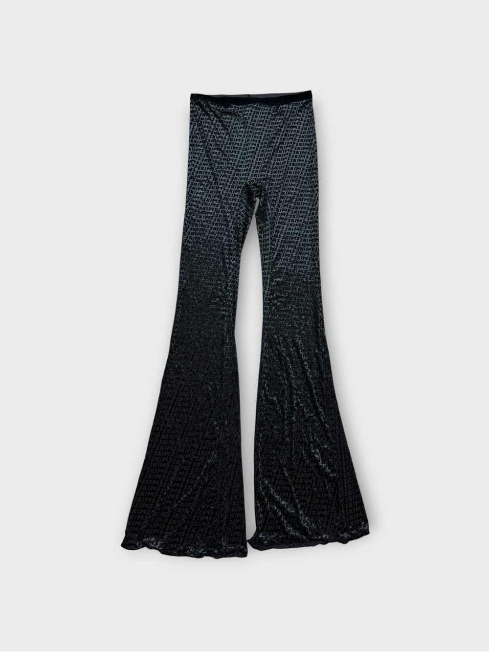 SKIMS Black Velvet Texture Flare Pants — Size S — NWT